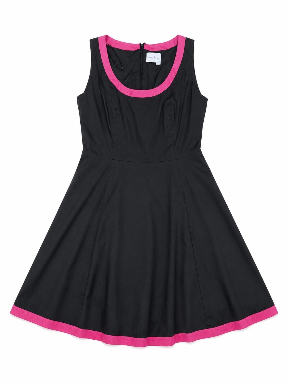 Pepperberry Bravissimo Black Pink Fit & Flare Dress UK 16 "Really Curvy" (US 12